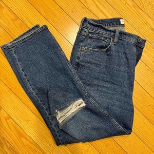 Ultra High Rise Ankle Straight Jean (Abercrombie & Fitch)